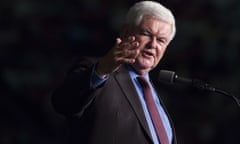 Newt Gingrich<br>In this photo taken Sept. 19, 2016 file photo, former House Speaker Newt Gingrich introduces Republican presidential candidate Donald Trump during a campaign rally in Ft. Myers, Fla. A new fundraising email from House Speaker Paul Ryan’s political operation, over Gingrich’s signature, seeks money for Republican congressional candidates by calling the appeal “our very last chance to stop Pelosi and Hillary.” (AP Photo/ Evan Vucci)