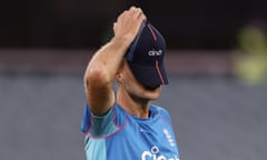 Joe Root<br>England's captain Joe Root adjust his hat at the end of the fifth day of their Ashes cricket test match against Australia in Adelaide, Australia, Monday, Dec. 20, 2021. Australia wins the match by 275 runs. (AP Photo/James Elsby)