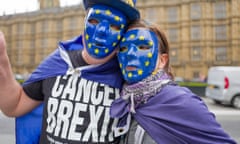 Anti-Brexit protesters in Westminster