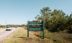 Welcome sign to St. Helena Island in South Carolina, home of the Gullah culture.