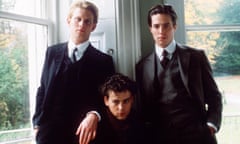 The Merchant Ivory film adaptation of Maurice by EM Forster with, from left, James Wilby, Rupert Graves and Hugh Grant.