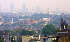 Not Hampstead … a view of London, from Highgate Hill.