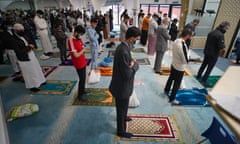 Masks indoors and social distancing at Birmingham’s Green Lane Masjid