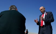 John Healey MP, the shadow defence minister, who edited the report, campaigning in Hartlepool ahead of the 6 May byelection.