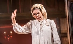 Sally Dexter as Scrooge in Christmas Carol – A Fairy Tale at Wilton’s Music Hall.
