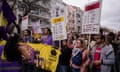 Tens of thousands protest in Lisbon last year, calling for more measures to fight the housing crisis in the Portuguese capital.