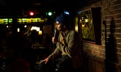 1<br>AZIZ ANSARI: NIGHTCLUB COMEDIAN. Aziz Ansari in AZIZ ANSARI: NIGHTCLUB COMEDIAN. Cr. Marcus Russell Price/ Netflix