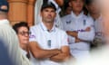 Jimmy Anderson patiently waits to lead his team out at Lord’s.