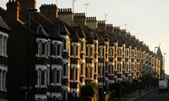 A row of houses on a hill