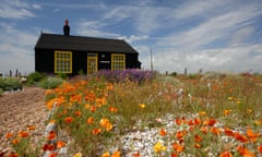 Derek Jarman’s cottage and garden at Dungeness in Kent.