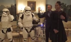 Barack Obama does Star Wars dance