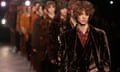 Curly haired models at the Topman show on 8 January during London Collections Men