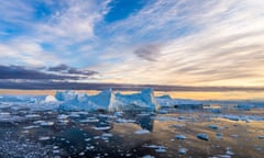 Icebergs near Ilulissat, Greenland.