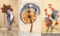 A composite of wall details in Paris, from the series Petite Nature by the artist Steeven Salvat.