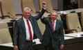 Diaz-Canel appointed new President of Cuba<br>epa06680210 First Secretary of Cuba’s Communist Party and former president Raul Castro (R) next to the new President Miguel Diaz-Canel (L) during the closing of the 9th period of the National Assembly of the Popular Power in Havana, Cuba, 19 April 2018. Diaz-Canel, former first vice president of the Government, was appointed President of Cuba by the National Assembly to substitute Raul Castro, who retires after 12 years in power. The new leader assured that the island’s foreign policy will remain unalterable and that the country will not negotiate its principles. EPA/Adalberto Roque / POOL CORRECTS PHOTOGRAPHER