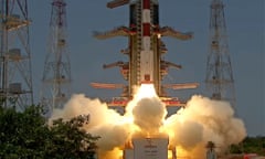The Aditya-L1 lifts off on board a satellite launch vehicle from the space centre in Sriharikota, India, on 2 September.