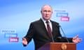 In a speech at his campaign headquarters on Sunday evening, Putin brushed off western criticism of the elections
