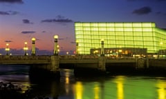 Seeing green: the futuristic Kursaal building at San Sebastian.