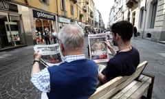 While fans in Turn are reading about Ronaldo, fans across Italy are dealing with difficult news.