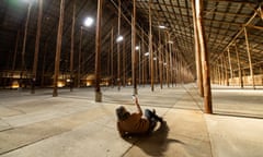 Tourist Diane Adams photographs the inside of the Stick Shed in Murtoa, Victoria, Australia