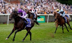 Ryan Moore guides Ten Sovereigns to win the July Cup at Newmarket.