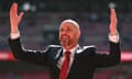 Erik ten Hag celebrates after Manchester United’s FA Cup final win against Manchester City