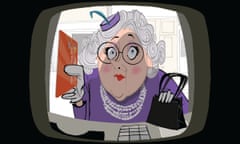 IMHO illustration of older lady using cashpoint