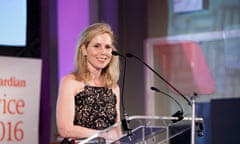 Host Sally Phillips announces the winners and presenters of the Guardian Public Service Awards 2016