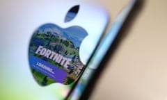 FILES-US-IT-COURT-ANTITRUST-EPIC-APPLE-APPEAL<br>(FILES) This file illustration photo shows the opening screen of Epic Games Fortnite reflecting onto the Apple logo of the back of an I-mac in Los Angeles on May 3, 2021. - Epic Games said September 10, 2021, it will appeal a US judge's ruling that loosened Apple's control over app store payments, but did not brand the tech giant's dominance as a monopoly. (Photo by Chris DELMAS / AFP) (Photo by CHRIS DELMAS/AFP via Getty Images)