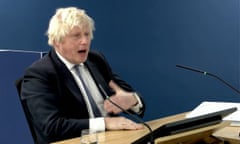 Boris Johnson speaking at the Covid inquiry