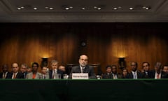 Bernake testifies on federal bailout plan on Capitol Hill<br>US Federal Reserve Chairman Ben Bernanke appears at a Joint Economic Committee hearing on the federal economic bailout plan, on Capitol Hill in Washington, DC, USA on 24 September 2008. The Bush administration is pushing the Congress to pass a 700 billion dollar government bailout plan to rescue financial institutions.  EPA/SHAWN THEW