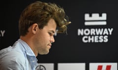 Magnus Carlsen in action at Norway Chess in Stavanger