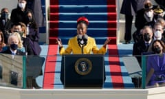 FILES-ENTERTAINMENT-US-FASHION-TENNIS<br>(FILES) In this file photo taken on January 20, 2021 American poet Amanda Gorman reads a poem during the 59th inaugural ceremony on the West Front of the US Capitol in Washington, DC. During today's inauguration ceremony Joe Biden becomes the 46th president of the United States. - New York's star-studded Met Gala will focus on youth and diversity this year, with four co-chairs under the age of 30 -- actor Timothee Chalamet, poet Amanda Gorman, singer Billie Eilish and tennis player Naomi Osaka. (Photo by Patrick SEMANSKY / POOL / AFP) (Photo by PATRICK SEMANSKY/POOL/AFP via Getty Images)