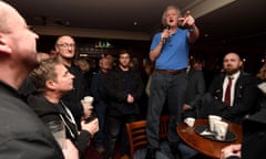 Tim Martin, founder of the pub chain JD Wetherspoon, visits The Swan in Weymouth during a nationwide tour of his pubs to talk about a no-deal Brexit