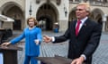 Pre US election poll organised by wax figure museum, Krakow, Poland - 03 Nov 2016<br>Mandatory Credit: Photo by East News/REX/Shutterstock (6938838i) Wax figures of Hillary Clinton and Donald Trump outside the Polonia Wax museum Pre US election poll organised by wax figure museum, Krakow, Poland - 03 Nov 2016