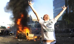 Riots after Vancouver Canucks lose to the Boston Bruins in The Stanley Cup ice hockey final, Vancouver, Canada - 15 Jun 2011<br>Mandatory Credit: Photo by KeystoneUSA-ZUMA / Rex Features ( 1347575a ) A Canucks fan yells and poses for a friends camera in front of a burning car as fans riot after the Vancouver Canucks lose. Riots after Vancouver Canucks lose to the Boston Bruins in The Stanley Cup ice hockey final, Vancouver, Canada - 15 Jun 2011 