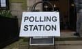 A polling station sign outside a polling station (Photo by Anthony Devlin/Getty Images)