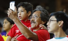 Peru fans before their game against Ecuador.