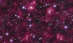 A visible-light image of the Abell 901/902 supercluster combined with a dark matter map. Photograph: Alamy