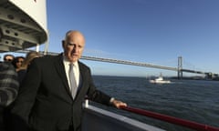 Jerry Brown<br>California Gov. Jerry Brown walks to the bow of the high-tech battery-operated San Francisco Bay sightseeing boat, Enhydra, for a cruise of San Francisco Bay, where he signed 16 new laws aimed at easing global warming Thursday, Sept. 13, 2018, in San Francisco. (AP Photo/Rich Pedroncelli)
