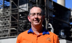 AGL CEO Damien Nicks pose for a photograph following the closure of the Liddell Power Station, in Muswellbrook, NSW, Friday, April 28, 2023. (AAP Image/Bianca De Marchi) NO ARCHIVING