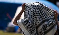 An unknown person wearing a keffiyeh.