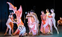 Emily Suzuki (Daughter), kneeling, in The Rite Of Spring by Mats Ek from the Triple Bill