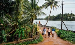 The river Pampa in Nedumudy, around 20km from Alleppey