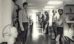 David Carter (left) in the offices of his company, David Carter Associates, around 1970