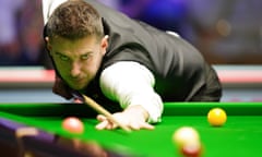 Mark Selby during his first-round win over Ross Muir at the UK Championship.