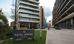 Royal Wharf in Silvertown, east London, where up to 500 tenants will not have access to luxury amenities.