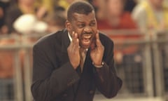 Kevin Cadle, coaching the London Towers in 1997.