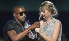 Kanye West and Taylor Swift at the MTV awards 2009.