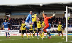 Peterborough in action against Burton in their League One meeting on 29 February.